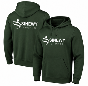 Sweat-shirt à capuche en molleton pour homme SINEWY SPORTS avec logo personnalisé, coupe classique, en coton, décontracté, pour l'automne, avec poche à lettres - Product Image 1