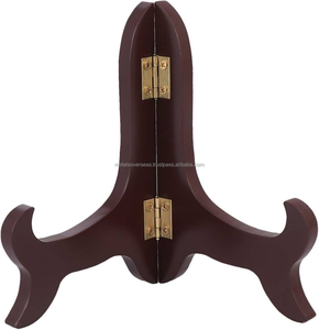 MDF Groovy Vintage Durable High Quality Easel Stand for Plate and <b>Photo</b> Display Customizable Wooden Tabletop Decor - Product Image 4