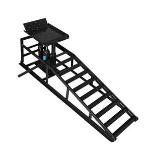 Pacco da 2 rampe per auto idrauliche nere elevatore alto 11000 libbre per Automotive martinetti basso profilo cambio olio supporto per Garage auto - Product Image 5