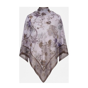 Women's <b>Square</b> <b>Silk</b> <b>Scarf</b> Floral Print Elegant Multi-Functional Fashion Accessory All Seasons - Product Image 1