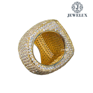 Best Price Unisex <b>925</b> <b>Silver</b> 14K Gold Plated IGI Certified Luxury Designer Finish Wedding Engagement <b>Ring</b> - Product Image 1