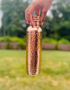 Wholesale Eco-Friendly Copper Water Bottle with Stainless Steel Cap Reusable for Outdoor Use and Travel - Product Image 2