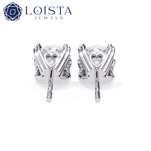 Lab Grown Diamond Round Brilient Cut Diamond Stud <b>Earrings</b> Classic Style Women Wedding Jewelry IGI Certified - Product Image 3