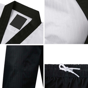 Ensembles d'uniformes de Taekwondo de haute qualité pour professionnels, mélange polyester/coton, respirants, durables, couleur personnalisable, unisexe adulte - Product Image 6