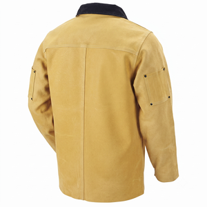 Veste de soudeur en cuir de vachette de haute qualité, résistante aux étincelles, protection industrielle robuste, niveau de sécurité 500-1000°C - Product Image 4