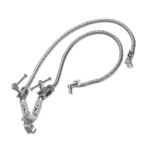 Système de rétracteurs cérébraux Leyla : Bras flexibles, pinces de fixation, acier inoxydable allemand, réutilisable, pour rétraction crânienne neurochirurgicale - Product Image 3