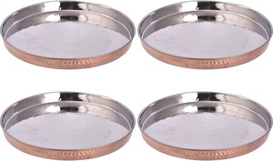 Copper Hammered Balti Pot <b>Kadhai</b> With Handle Antique Finish Durable Kitchenware Copper Ice Bucket With Stainless Steel Interior - Product Image 3