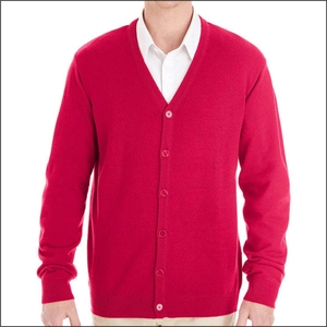 OEM High Quality Custom Breathable Men's V-neck Lace Knitted <b>Cardigan</b> <b>Sweater</b> Winter Wool/Nylon Single Button Patchwork - Product Image 1