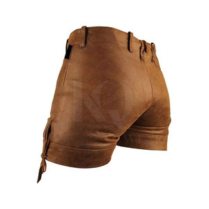 Shorts en cuir décontractés pour hommes avec intérieur doux et design fonctionnel - Product Image 2