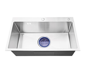 Fregadero de cocina de acero inoxidable 304 de un solo cuenco hecho a mano, forma rectangular, fábrica de Vietnam sin grifo, excelente valor - Product Image 5