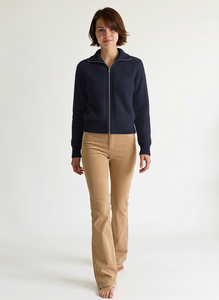 Suéter Cárdigan de Invierno Personalizable OEM ODM para Mujer, Suéter de Moda, Jacquard Afelpado, Mangas Largas, Tejido Cálido, Informal, Cuello en V, Nailon - Product Image 4