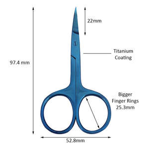 Ciseaux à cuticules professionnels pour droitiers, en acier inoxydable courbé, tranchants, pour les soins de manucure et de beauté - Product Image 3