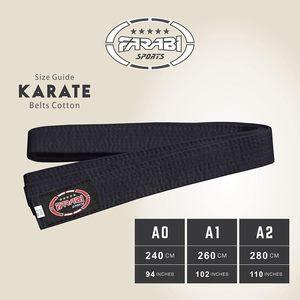 Ceinture de karaté Farabi en gros, logo personnalisé, coton noir, légère, écologique, unisexe, entraînement, taille haute, Taekwondo Jiu-Jitsu - Product Image 6