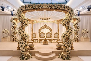 Round Design Indian Wedding Radhika Mandap Indian Wedding Triple Pole Mandap Decoration Hindu Wedding Ceremony FRP Mandap Decor - Product Image 6