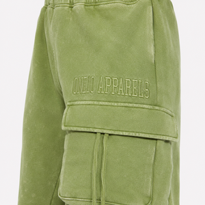 ONETEN APPARELS Conjunto Deportivo Unisex Verde con Sudadera Corta con Capucha y Pantalones Jogger, Manga Larga, Corte Ajustado, Estilo Casual Vintage para Invierno - Product Image 5