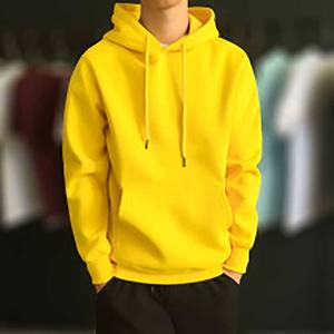 เสื้อฮู้ดผู้ชายสีดำล้วน ผ้าถัก แขนยาว ใส่ได้ในฤดูหนาว ไม่บุซับใน แบบเรียบ - Product Image 6