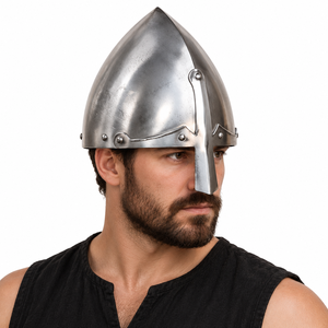 Casco Medieval Arméte, Casco Nasal Normando, Réplica Artesanal de Armadura Metálica para Recreaciones Históricas y Coleccionistas - Product Image 4