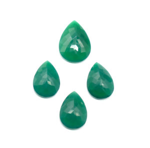 Piedra preciosa facetada de ónix verde natural facetada de todos los tamaños para la fabricación de joyas piedra preciosa suelta de corte de pera de ágata verde - Product Image 4