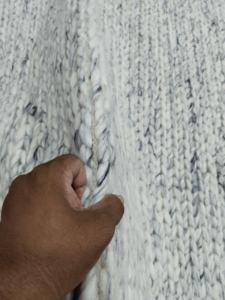 Alfombra de lana gruesa hecha a mano, alfombra de sumac a rayas, alfombra moderna bohemia de alta textura, proveedor mayorista personalizado - Product Image 4