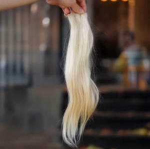 Most Popular Original Factory Brazilian Human Hair Bulk Skin <b>Wig</b> Pre-Bonded Weave Attachment 1b Black Style Single Drawn Ends - Product Image 1