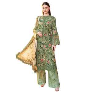 Camisa Larga Informal de Lujo de Algodón con Estampado para Mujer, Estilo Indio y Pakistaní, con Botones de Encaje, Dupatta, Salwar Kameez, Vestidos Casuales para Mujer - Product Image 1