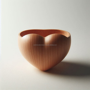 Premium Quality Solid Mango Wood Serving <b>Bowl</b> Handmade <b>Heart</b> Shape for Home & Restaurants Disposable Best Wholesale Price - Product Image 2