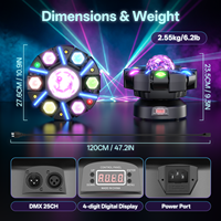 U`King 150W Beam Moving Head Laser Light 4in1 RGBW LED Effect Light DMX Remote Control for DJ Party Disco KTV Stage Light