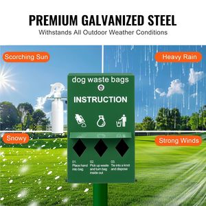 Porta-sacchetti per cani con chiusura a chiave con sacchetti per 600 Dog Waste Station distributore di rifiuti per animali domestici - Product Image 6