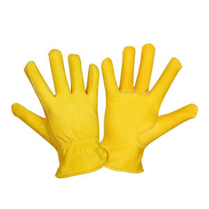 Gants d'hiver unisexes en cuir de chèvre pour la conduite et l'équitation, à doigts entiers, non doublés, antidérapants, personnalisables - Product Image 3