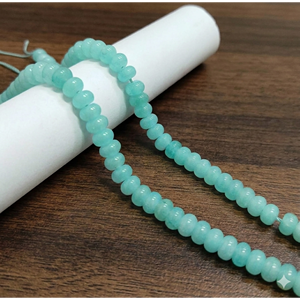 Perles de pierre naturelle turquoise rondes 8x5mm en gros pour la fabrication de bijoux (fil) - Product Image 2