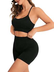 Ensemble de vêtements de sport pour femmes, confortable et actif, deux pièces, avec soutien-gorge intégré et bas extensible taille haute pour l'exercice quotidien - Product Image 5