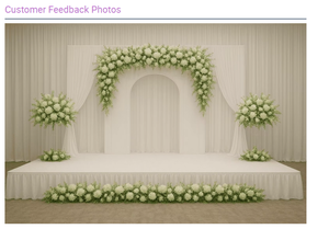 Scène blanche brillante personnalisable de 8 x 16 pieds pour événements, mariages et locations, installation rapide et portable pour la location - Product Image 2