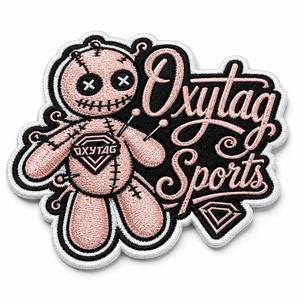 Patch brodé Oxytag avec motif de poupée, appliqué thermocollant de forme irrégulière, cadeau à prix abordable, personnalisable OEM, prix de gros - Product Image 1