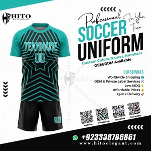 Dernier arrivage d'uniforme de football à manches courtes logo personnalisé vêtements d'entraînement et de sport maillot de football maillot de football respirant - Product Image 2