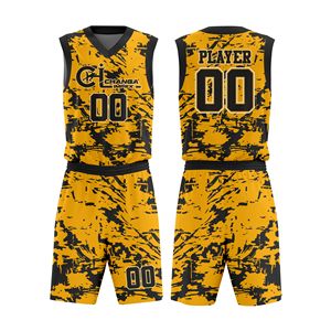 Ensemble d'uniformes de basketball personnalisés unisexe respirant grande taille 100% polyester maillot et short vêtements de sport d'équipe logo nom numéro - Product Image 6