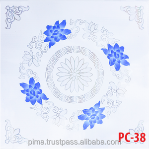Nouveaux panneaux de plafond en PVC, matériaux de décoration intérieure, dalles de plafond acoustiques, plafonds artistiques en PVC vierge, film brillant - Product Image 5