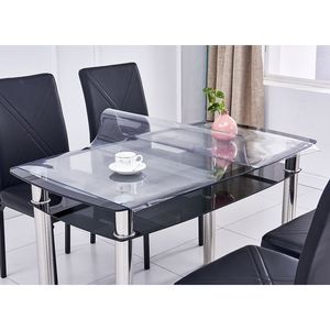 Housse de table en PVC transparent pour table à manger - Vinyle imperméable et résistant à la chaleur - Product Image 1
