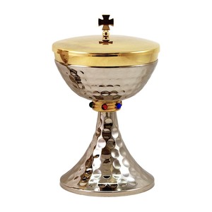 Ciborio con Tapa para Altar de Iglesia, Ceremonia Religiosa, Servicio de Comunión, Uso Espiritual, Material de Latón, Vajilla Sagrada, Decoración - Product Image 6