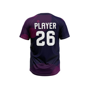 Camiseta de Béisbol Personalizable 100% Poliéster Ecológica, Absorbente de Humedad, Antibacteriana, de Manga Corta, Transpirable y de Secado Rápido - Product Image 5