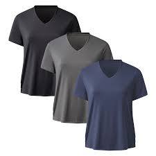 T-shirt de sport respirant pour femme, col en V, couleur unie, haute qualité, évacuation de l'humidité, idéal pour la gym et l'été - Product Image 2