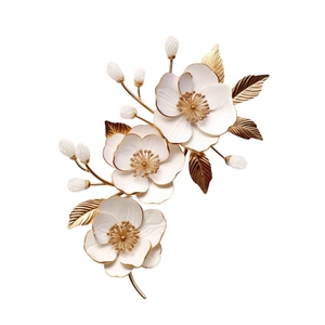 Large Gold Metal <b>Wall</b> Art Ginkgo Leaves <b>Wall</b> Hanging Sculpture 3D Decorative Iron <b>Wall</b> Decor for Living Room Bedroom Office - Product Image 3