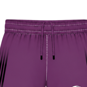 Customized Plum <b>Black</b> <b>Rugby</b> <b>Shorts</b> Elastic Waist Breathable Lightweight Team Training Performance Athletic Sports Uniform Bottom - Product Image 5