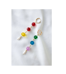 Pendientes de Resina Hechos a Mano Azul Cielo, Elegantes Pendientes de Resina con Flor de Orquídea, Joyería de Resina con Toque Natural, Pendientes de Resina Hechos a Mano con Diseño de Atardecer - Product Image 1