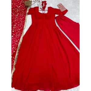 Vestido de boda de diseñador Anarkali con Pent y Dupatta para fiesta - Product Image 5