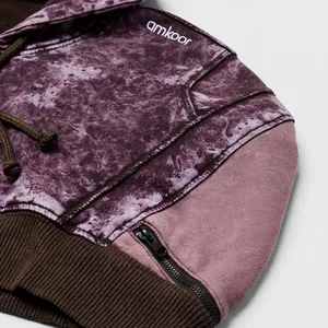 Sudadera con Capucha Tie Dye de Color Personalizado para Hombre, Corte Regular, Felpa Francesa, Informal, Otoñal - Product Image 5
