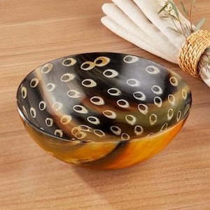 ILAHI's Handcrafted Polished Eco Friendly Disposable Dishwasher Safe Lightweight <b>Scratch</b> Resistant 0.4kg American Buffalo Bowl - Product Image 2
