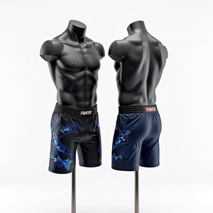 Shorts de combat MMA personnalisés imprimés en HD, sublimés, extensibles, Kimono de Jiu-Jitsu No-Gi - Product Image 4