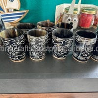 Taza Vikinga y Vaso de Chupito de Cuerno Natural, Hechos a Mano, Ecológicos, Estilo Animal, Regalo Empresarial, Taza de Cerveza, Tamaño Personalizado, Artesanía de la India - Product Image 6