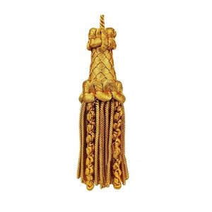 Borla de Hilo Metálico Dorado para Decoración de Cortinas, Borla de Hilo Metálico Personalizada - Product Image 2