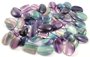 Vente en gros de cabochons en fluorite naturelle, pierres précieuses faites à la main, pierres facettées, cristaux en vrac, exportation Inde - Product Image 3